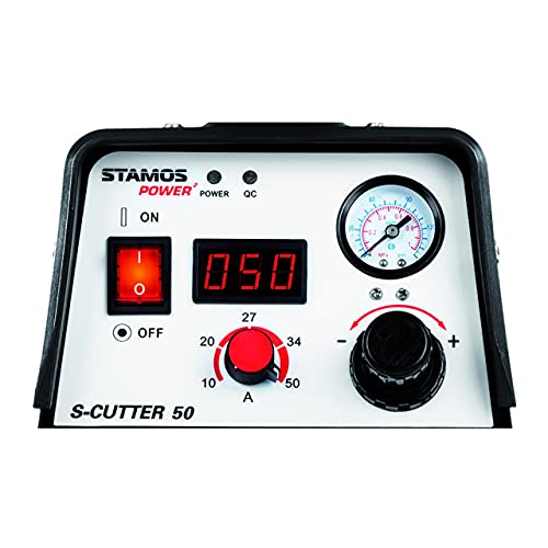 Stamos Power - S-CUTTER 50 - Plasmaschneider Schneidstrom bis 50 Ampere - Schneidleistung von 12 mm - 60% Einschaltdauer - stufenlos einstellbarer Schneidstrom - 2