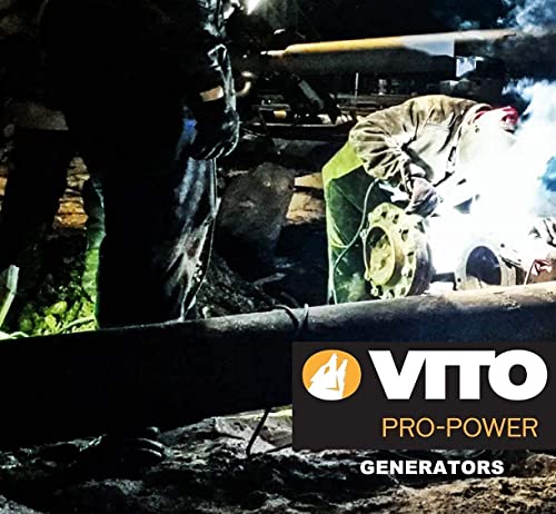 VITO Pro-Power AVR Benzin Stromerzeuger 3-Phasen 400V 16A - 8kVA Generator 15PS 6500W mit E-Starter, luftgekühlt, Ölmangelsicherung, Überlastschalter, Profi 4Takt Generator Notstromaggregat - 5