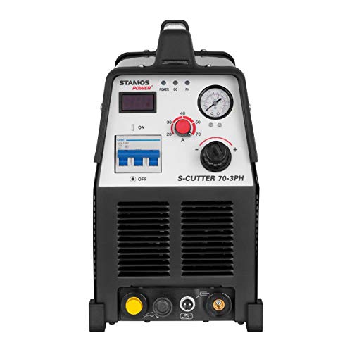 Stamos Power – S-CUTTER 70-3PH – Plasmaschneider (20-70 A, 400 V,20 mm Schneidleistung, Pilotzündung + Zubehör) schwarz - 2