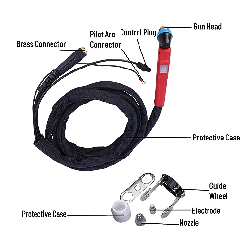 Plasmaschneider Schneidbrenner, 4 Meter 13 Fuß Kabel 80A P80 Plasmaschneiderbrenner für Luftgekühlte Plasmaschneidmaschine - 2
