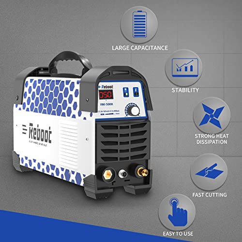Reboot Plasmaschneider 50A IGBT-Inverter 230V Clean Cut Maschine CUT50 Kontaktschneiden RBC5000 bis zu 20 mm Neue Upgrades Blau-Weiß - 3
