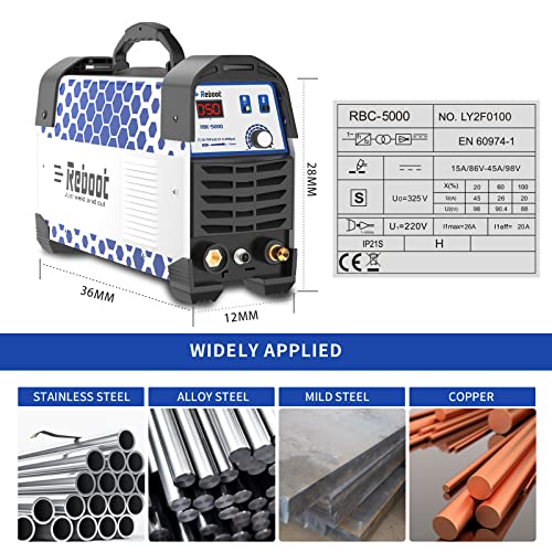 Reboot Plasmaschneider 50A IGBT-Inverter 230V Clean Cut Maschine CUT50 Kontaktschneiden RBC5000 bis zu 20 mm Neue Upgrades Blau-Weiß - 4