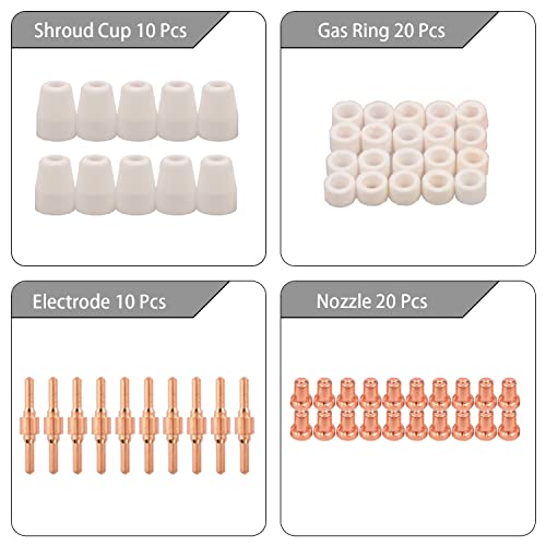 60pcs PT-31 Extended Air Plasma Cutting Düse Elektrode Verbrauchsmaterial Fit CUT-40 CUT-50D CT-312 - 2