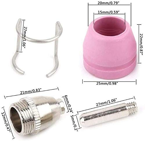 Reboot 35 Stück plasma schneider zubehör AG60 SG55 Plasmadüsen Keramikkappen plasma zubehör Verbrauchsmaterialien Düsen plasmaschneider ersatzteile für SG-55 WSD-60P CUT pilot Plasmaschneider Brenner - 2