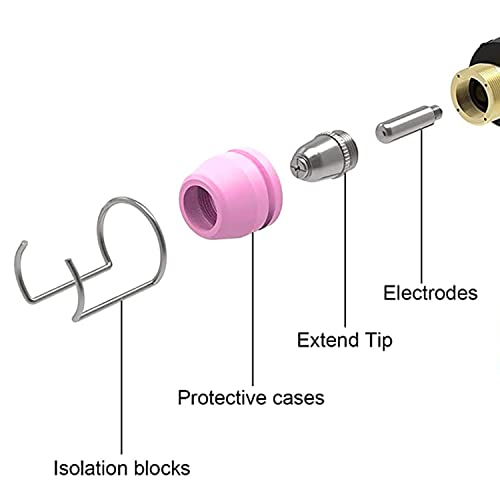 Reboot 35 Stück plasma schneider zubehör AG60 SG55 Plasmadüsen Keramikkappen plasma zubehör Verbrauchsmaterialien Düsen plasmaschneider ersatzteile für SG-55 WSD-60P CUT pilot Plasmaschneider Brenner - 3