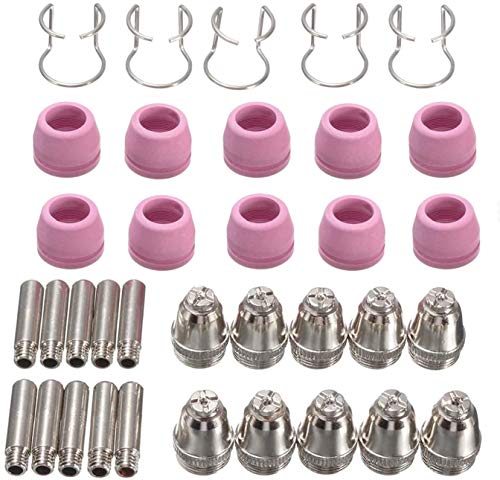 Reboot 35 Stück plasma schneider zubehör AG60 SG55 Plasmadüsen Keramikkappen plasma zubehör Verbrauchsmaterialien Düsen plasmaschneider ersatzteile für SG-55 WSD-60P CUT pilot Plasmaschneider Brenner - 8