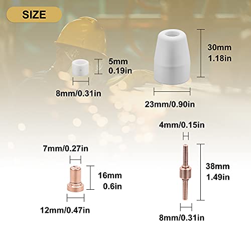 SWAWIS 65 Stück PT31 Plasmaschneider Zubehör Parkside Cut 30 40 50 Plasmaschneider Ersatzteile Verbrauchsmaterialien Plasma Ersatzteile, Plasmaschneiden Düsen - 2