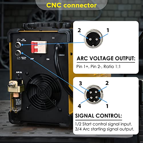 hynade CNC Blow Back Digital Air Plasmaschneider, Nicht-HF Pilot Arc Non-Touch Plasmaschneidmaschine, THC-Fackel-Höhenkontrolle aktiviert (CUT80NP) - 3