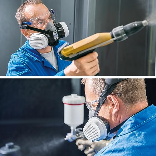 Dräger X-plore 3300 Maler Halbmasken-Set inkl. A2 P3 Kombi-Filter | Größen S/M/L | gegen Gase, Dämpfe, Fein-Staub und Partikel | Größe M - 4