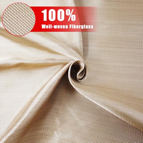 Schweißdecke, 120x180 cm Glasfaser Schweißschutzdecke Als Feuerfeste Matte mit Ösen, Feuerdecke Feuerlöschdecke, Hitzebeständige Bis 550°C-1000°C, Löschdecke für Industrie, Camping, Grill - 3
