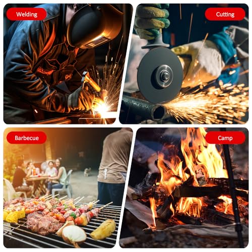 Schweißdecke, 120x180 cm Glasfaser Schweißschutzdecke Als Feuerfeste Matte mit Ösen, Feuerdecke Feuerlöschdecke, Hitzebeständige Bis 550°C-1000°C, Löschdecke für Industrie, Camping, Grill - 7