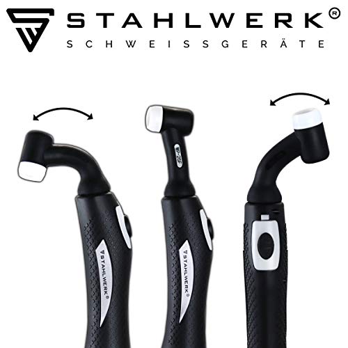 STAHLWERK AC/DC WIG 200 Plasma ST IGBT – Kombi 200 Amp WIG + MMA Schweißgerät mit 50 Amp CUT Plasmaschneider, ALU geeignet, weiß, 7 Jahre Garantie - 8