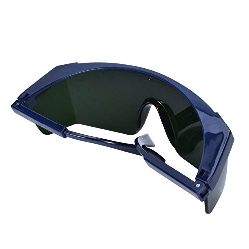 Mufly Schweißerbrille Schweißer Sicherheitsbrillen,klappbar,Anti-Flog,Anti-Shock,Blendschutz,Schutzgläser für Schweißer mit transparenter und schwarzer Brille(IR5.0) - 11