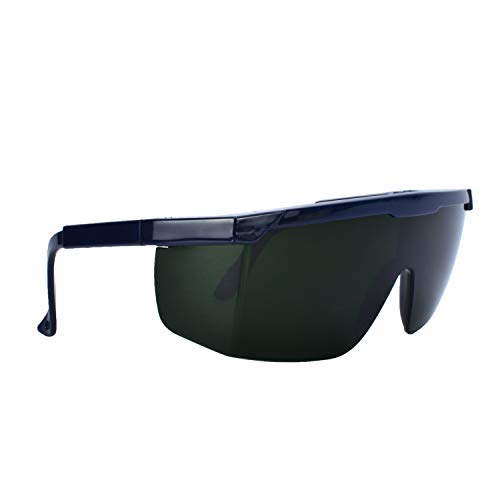 Mufly Schweißerbrille Schweißer Sicherheitsbrillen,klappbar,Anti-Flog,Anti-Shock,Blendschutz,Schutzgläser für Schweißer mit transparenter und schwarzer Brille(IR5.0) - 2