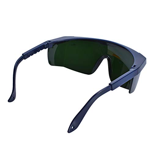 Mufly Schweißerbrille Schweißer Sicherheitsbrillen,klappbar,Anti-Flog,Anti-Shock,Blendschutz,Schutzgläser für Schweißer mit transparenter und schwarzer Brille(IR5.0) - 7