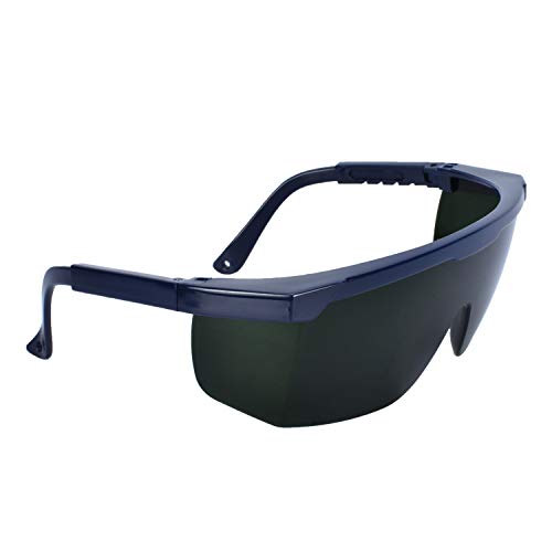 Mufly Schweißerbrille Schweißer Sicherheitsbrillen,klappbar,Anti-Flog,Anti-Shock,Blendschutz,Schutzgläser für Schweißer mit transparenter und schwarzer Brille(IR5.0) - 3