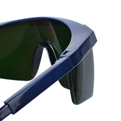 Mufly Schweißerbrille Schweißer Sicherheitsbrillen,klappbar,Anti-Flog,Anti-Shock,Blendschutz,Schutzgläser für Schweißer mit transparenter und schwarzer Brille(IR5.0) - 4