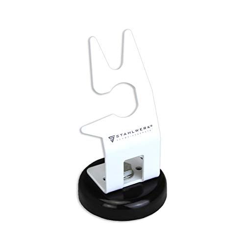 STAHLWERK Schweißbrenner-Halterung mit magnetischem Standfuß, universeller Brennerhalter für WIG und PLASMA, weiß