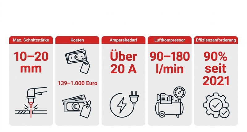 Plasmaschneider: Bis zu 20 mm Schnittstärke