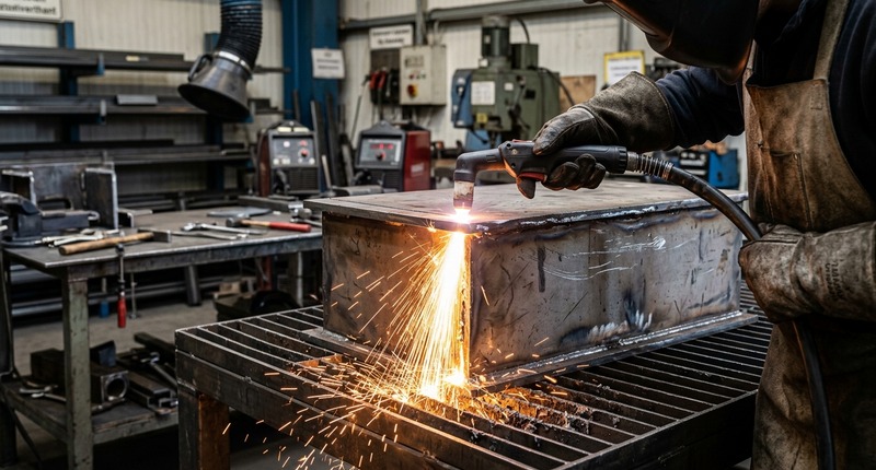 Hitzebeständige Behälter in der Werkstatt Hitzebeständige Behälter in der Werkstatt im Einsatz